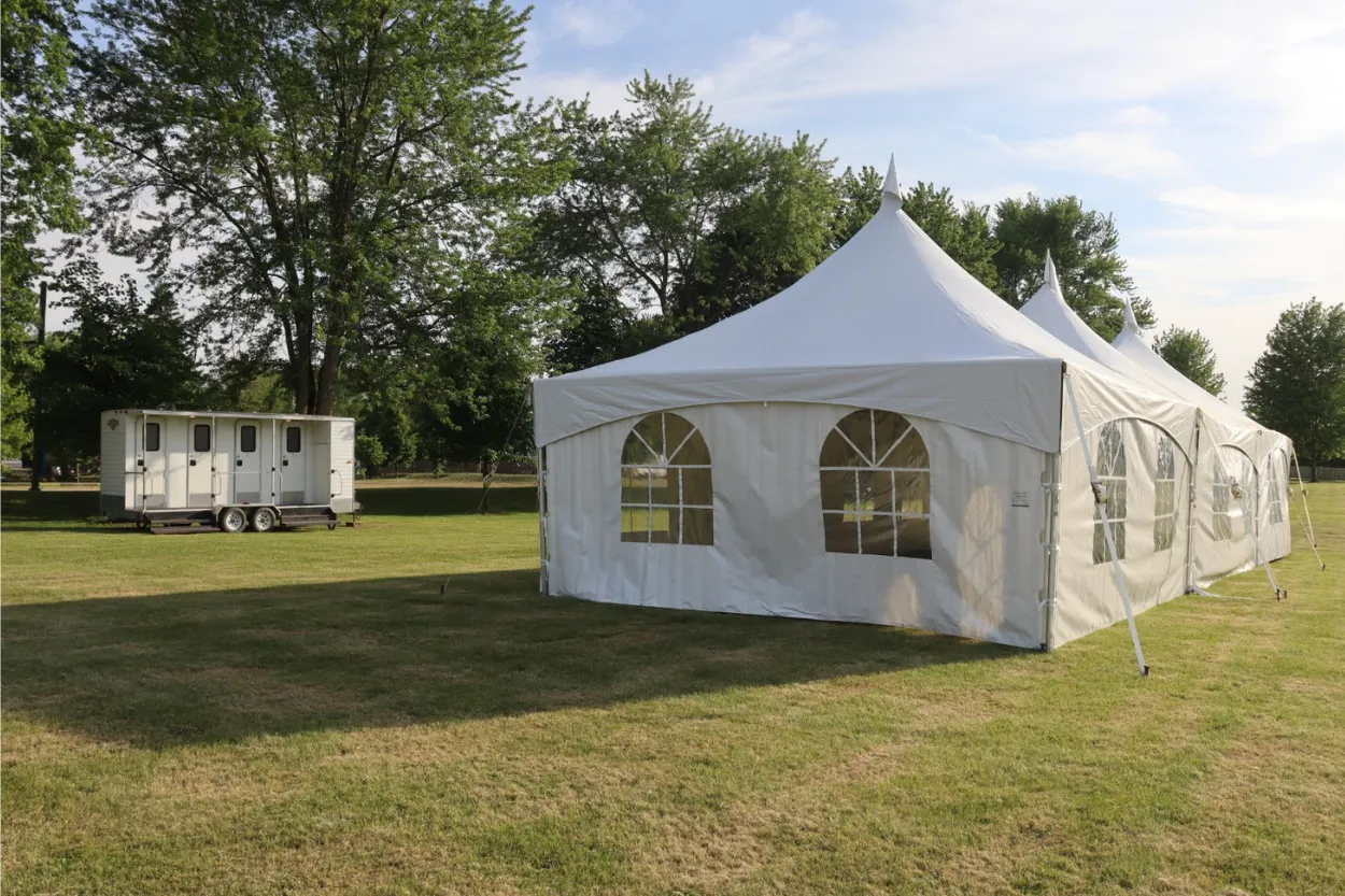 20x60 High Peak Tent Rental Wedding